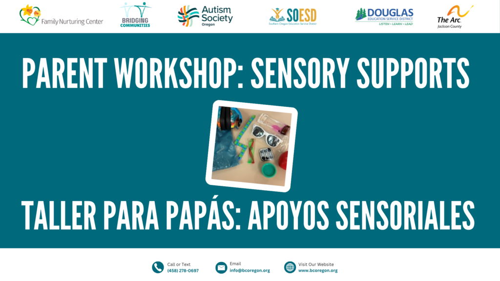 Flyer for Parent Workshop: Sensory Supports
