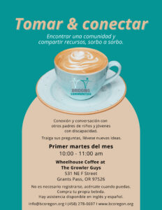 Sip and Support Flyer in Spanish